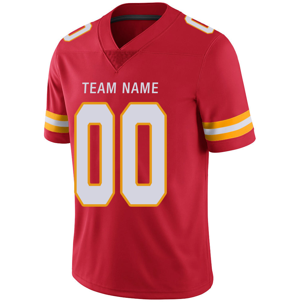 Custom Red KC Football Shirt Top