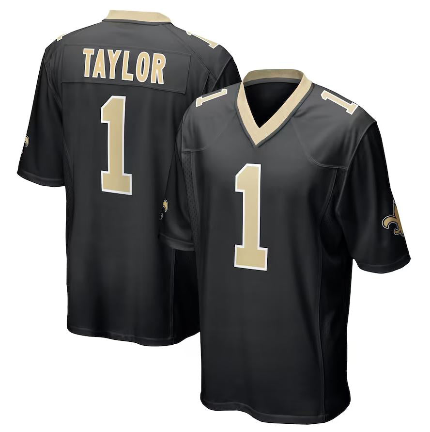 Custom #1 Black NO Football Shirt Top