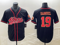 Custom #19 Black Baseball Shirt Top