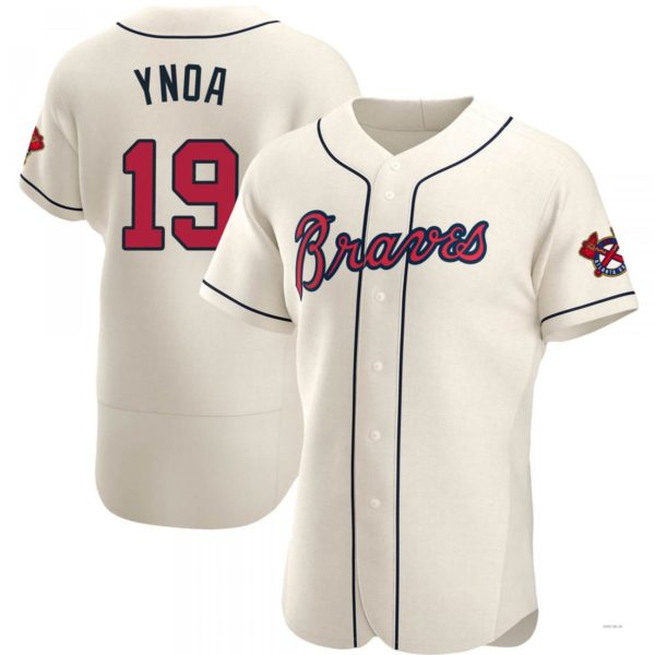 Custom #19 Cream ATL Baseball Shirt Top