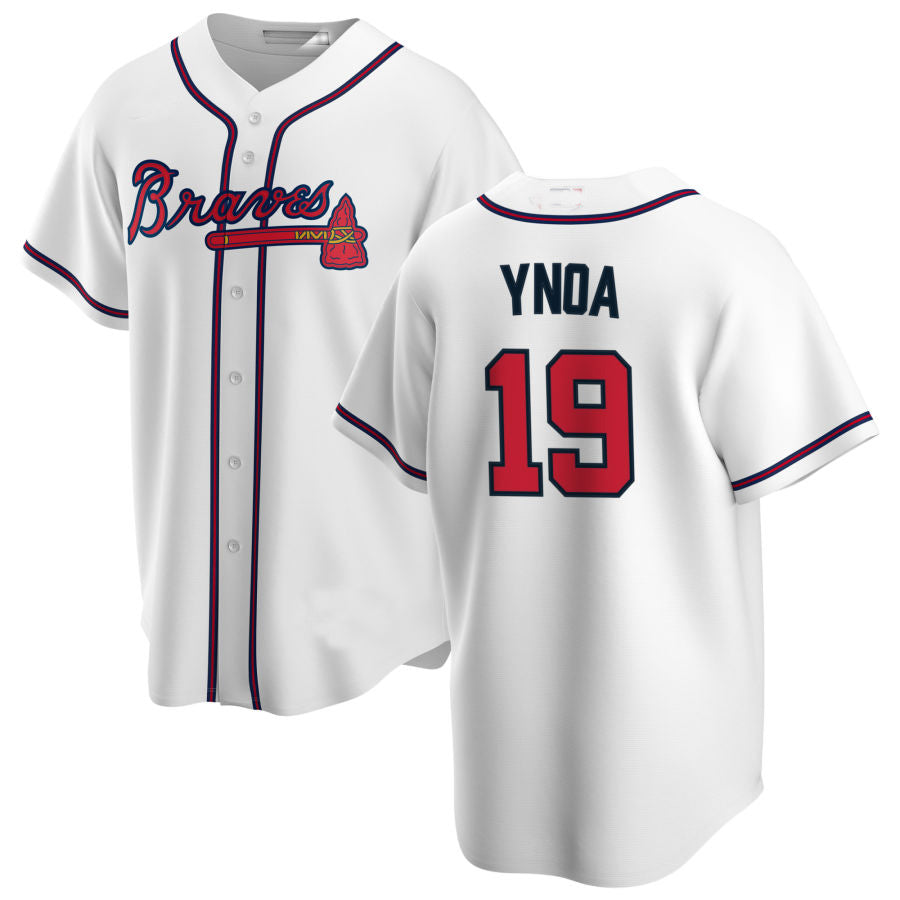 Custom #19 White ATL Baseball Shirt Top