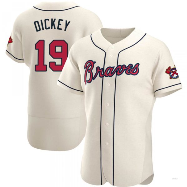 Custom #19 Cream ATL Baseball Shirt Top