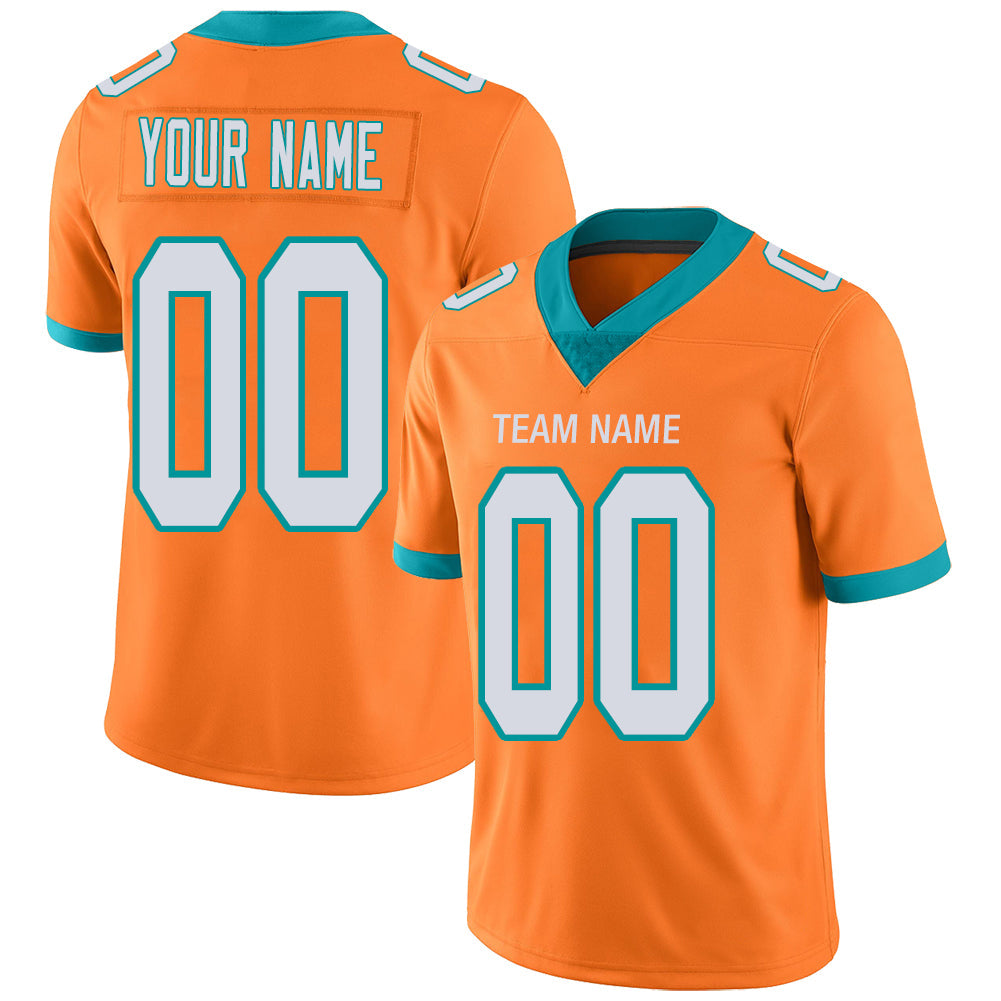 Custom Orange MIA Football Shirt Top