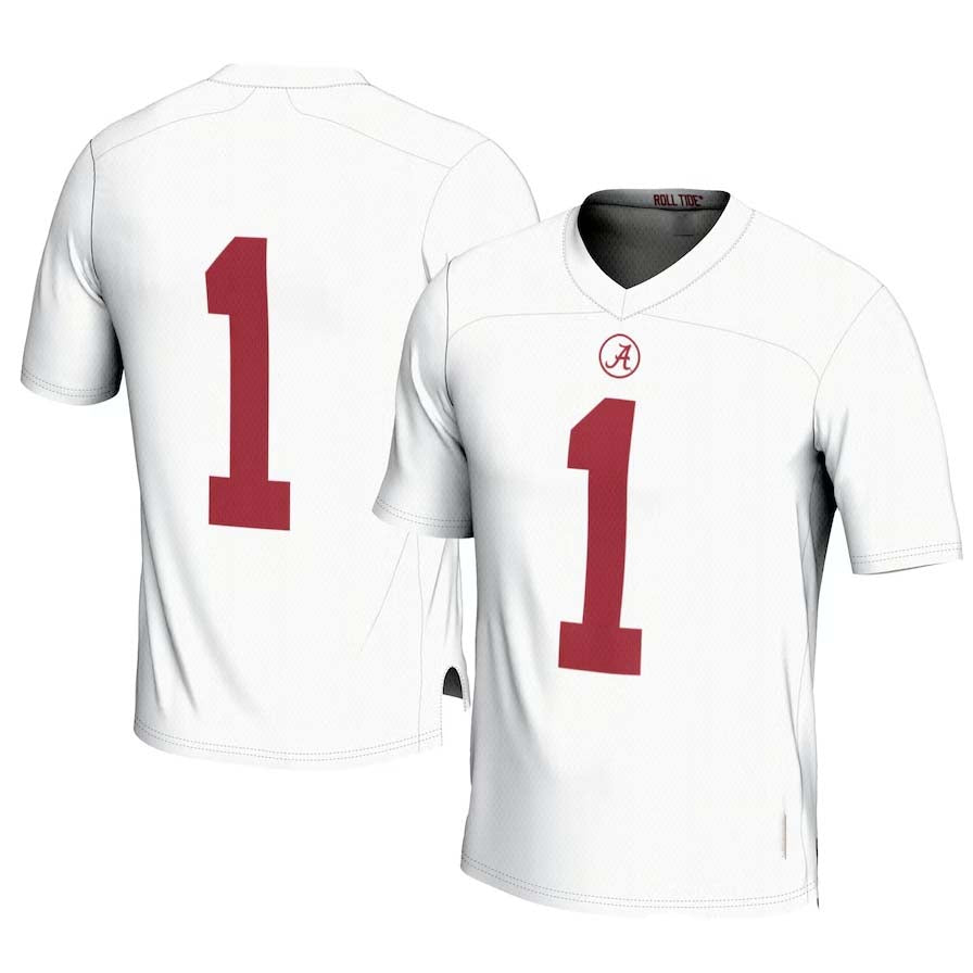 Custom #1 White Football Shirt Top