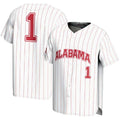 Custom #1 White Baseball Shirt Top