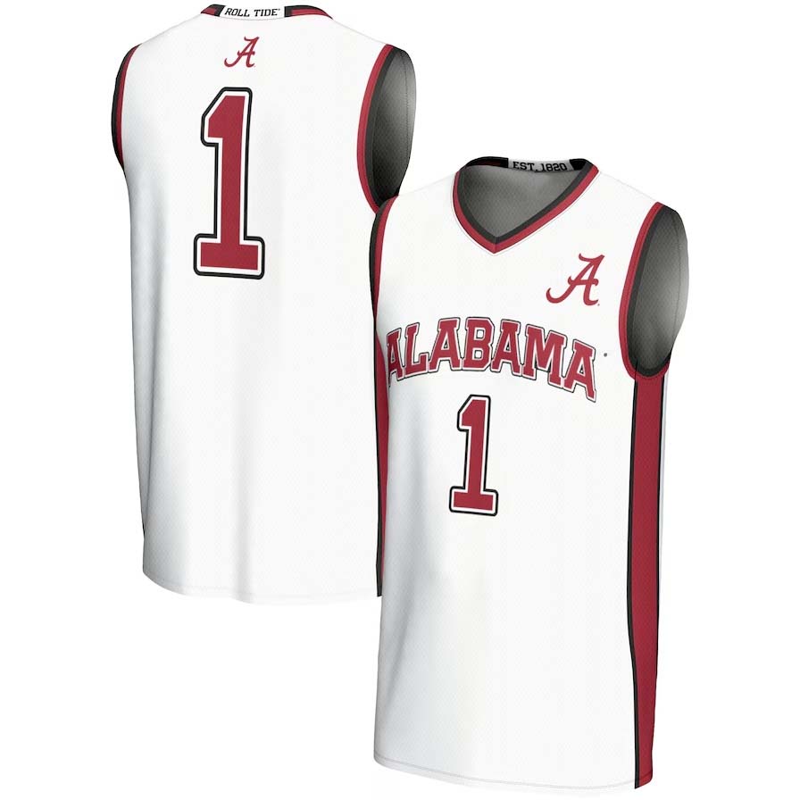 Custom #1 White Basketball Shirt Top
