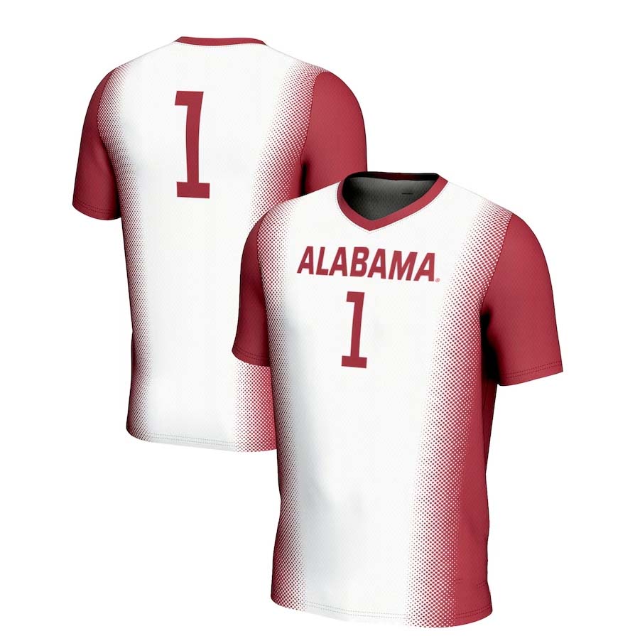 Custom #1 White College Shirt Top