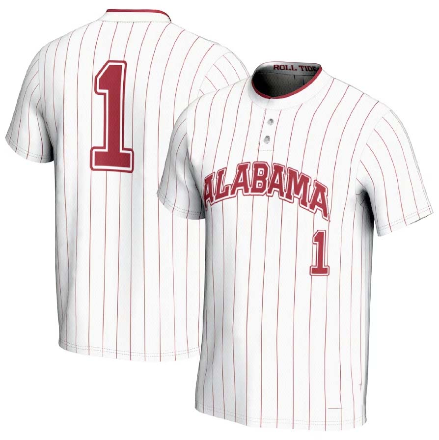 Custom #1 White College Shirt Top