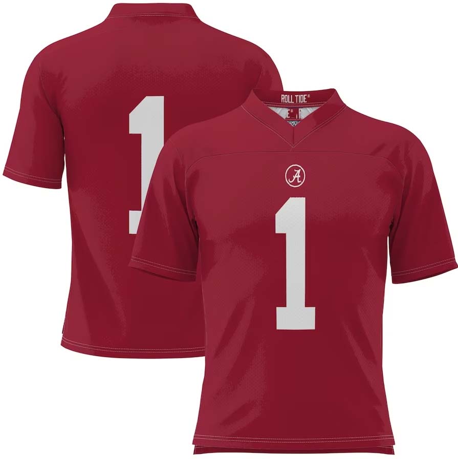 Custom #1 Crimson Football Shirt Top
