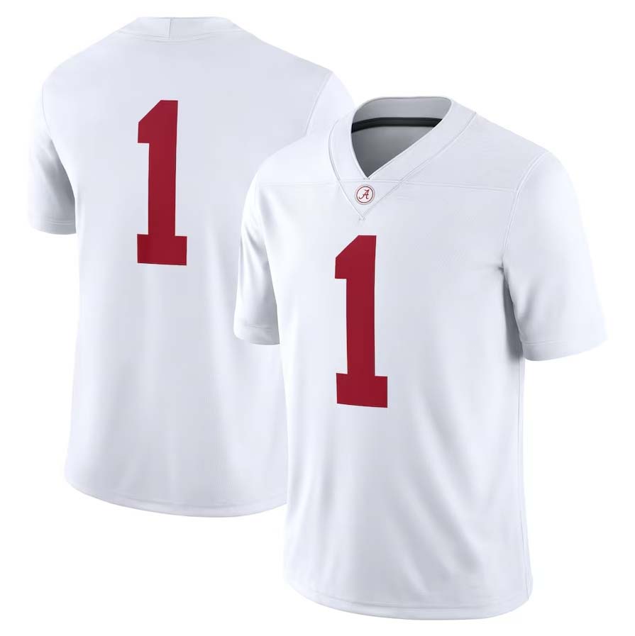Custom #1 White Football Shirt Top