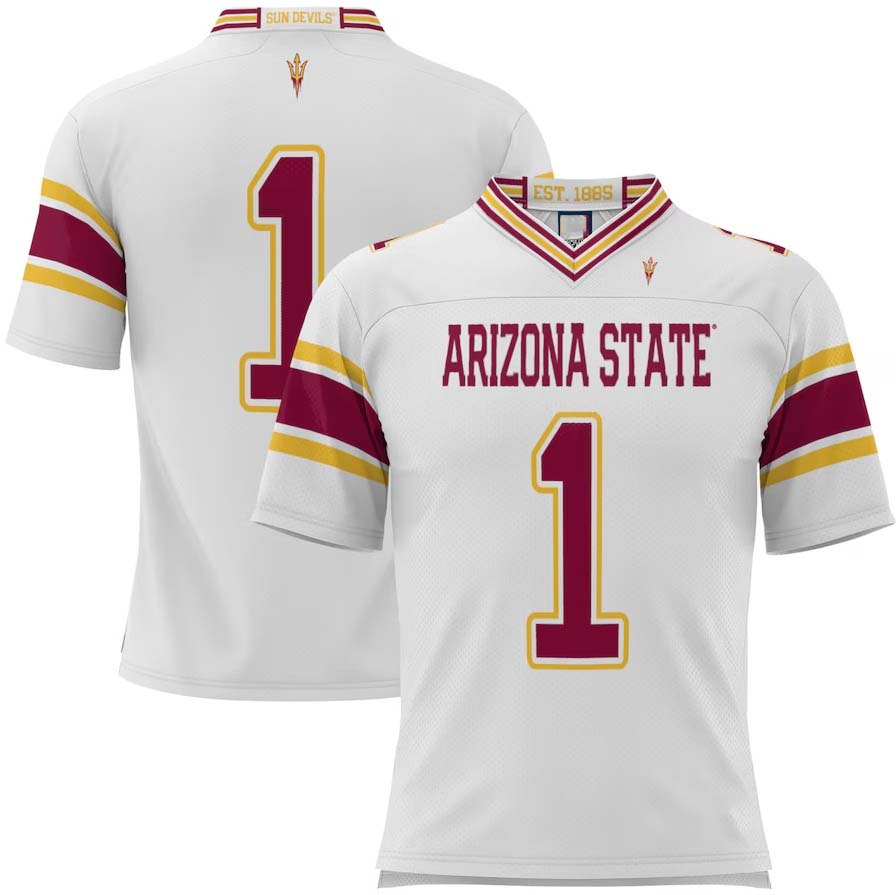 Custom #1 White Football Shirt Top