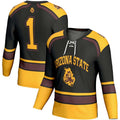 Custom #1 Black NJD Hockey Shirt Top