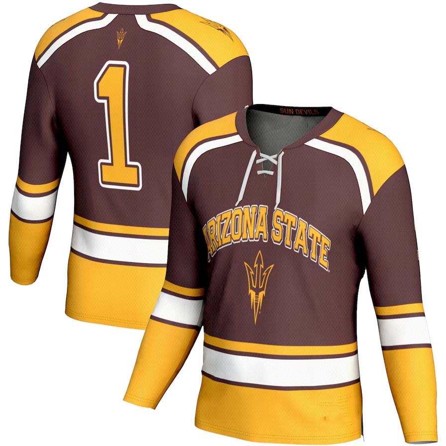 Custom #1 Maroon NJD Hockey Shirt Top