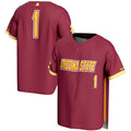 Custom #1 Maroon Baseball Shirt Top