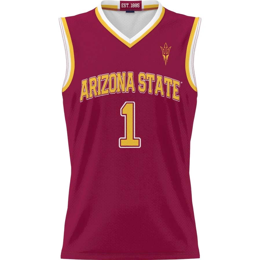 Custom #1 Maroon Basketball Shirt Top