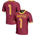 Custom #1 Maroon College Shirt Top