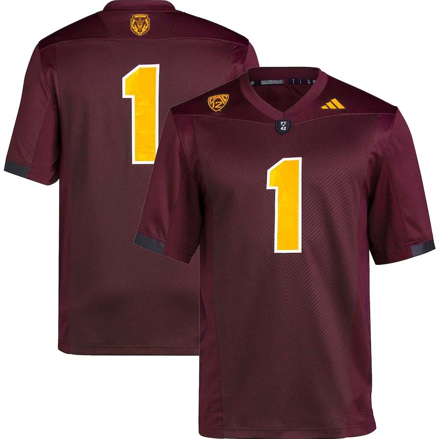 Custom #1 Maroon Football Shirt Top