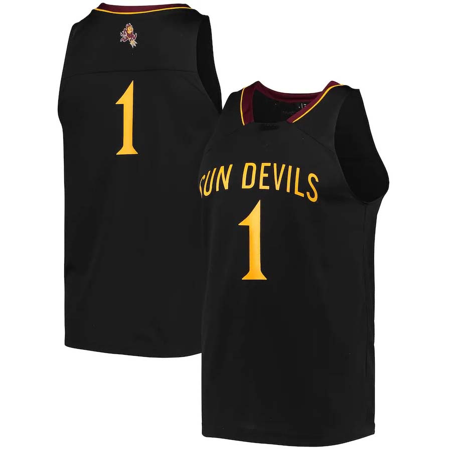 Custom #1 Black Retro College Shirt Top