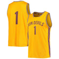 Custom #1 Gold Retro College Shirt Top