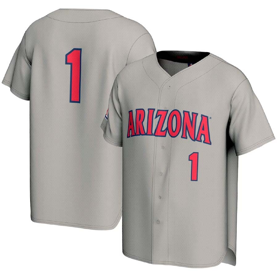 Custom #1 Gray Baseball Shirt Top