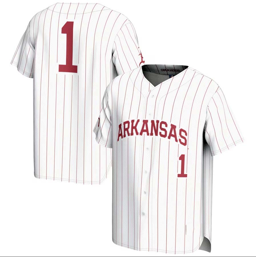 Custom #1 White Baseball Shirt Top