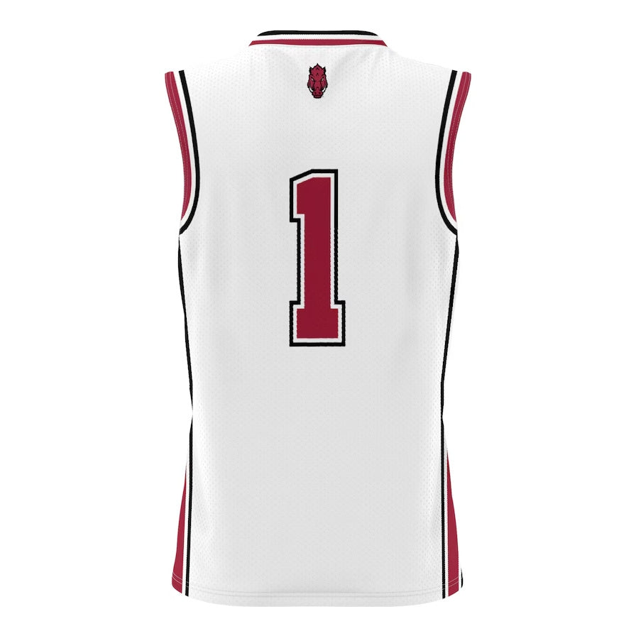 Custom #1 White Basketball Shirt Top