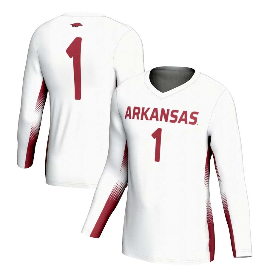 Custom #1 White College Shirt Top