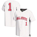Custom #1 White STL Baseball Shirt Top
