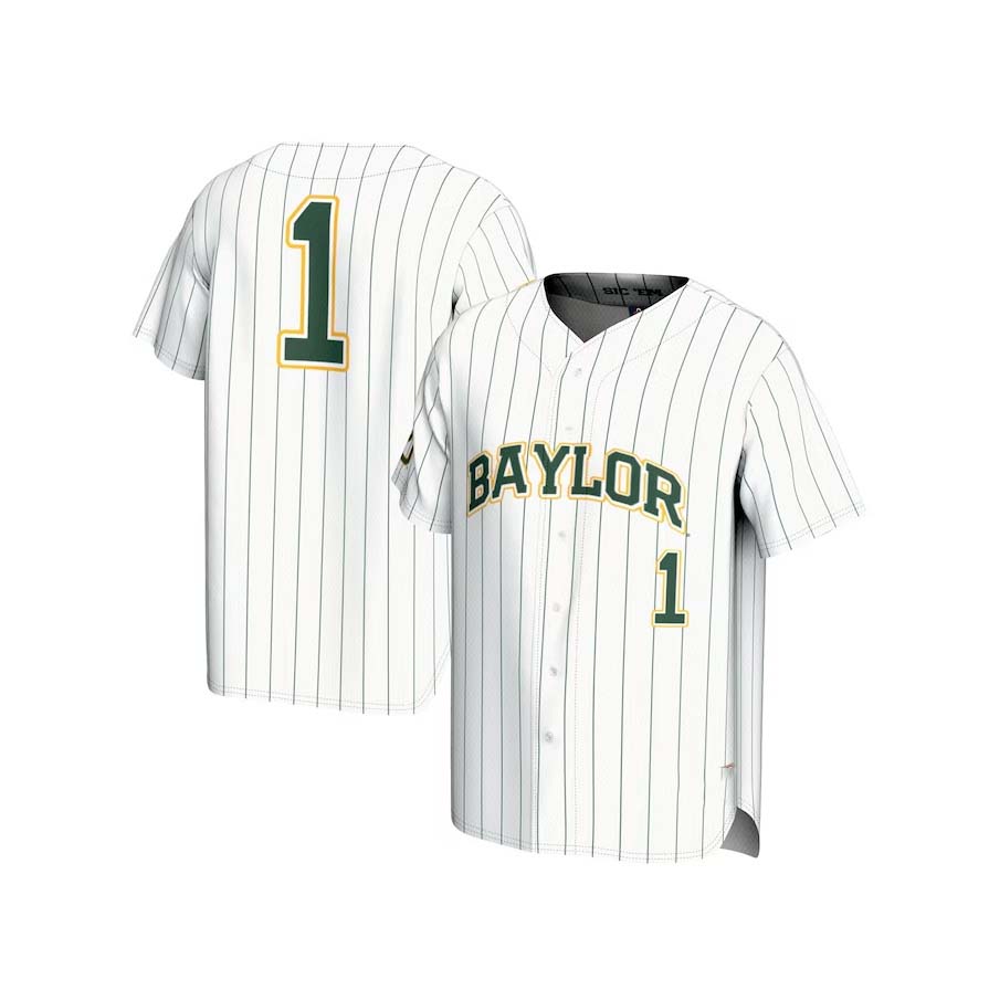 Custom #1 White Baseball Shirt Top