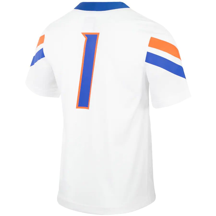 Custom #1 White DEN Football Shirt Top