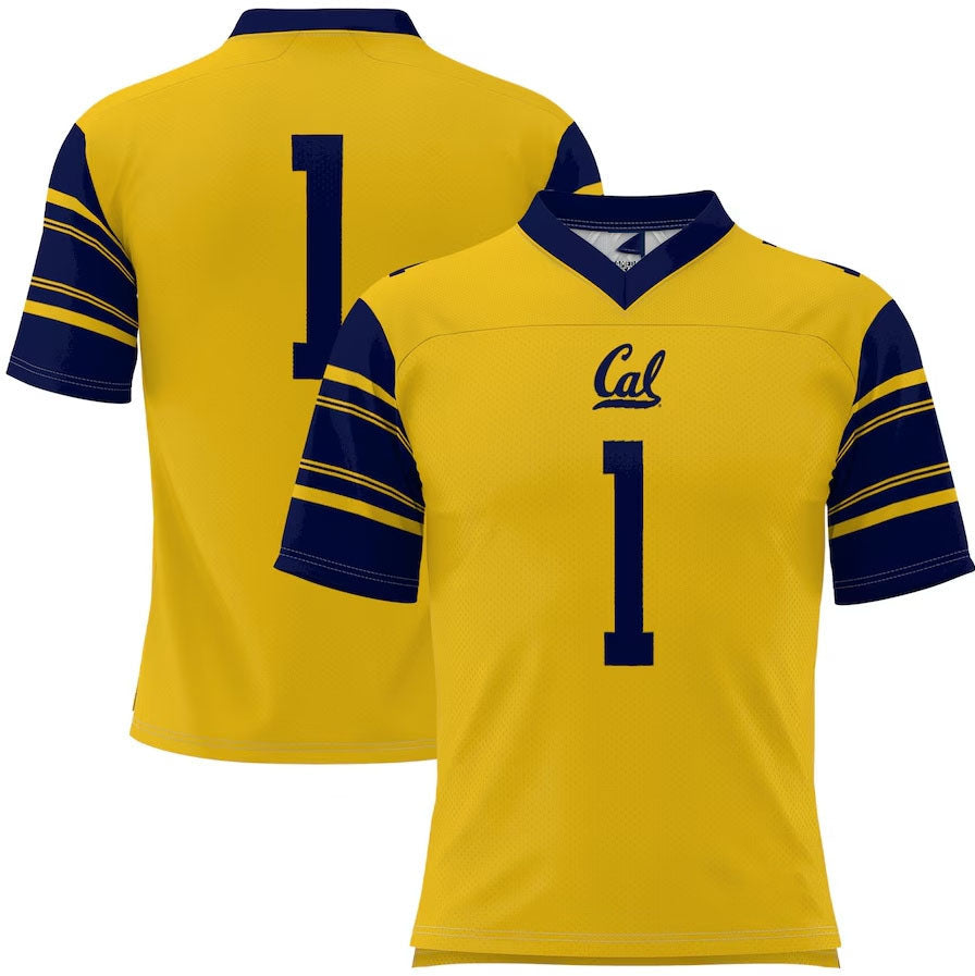 Custom #1 Gold CHI Football Shirt Top