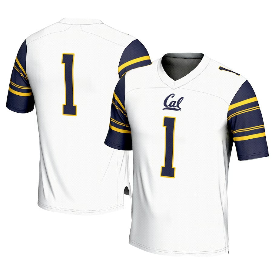 Custom #1 White CHI Football Shirt Top