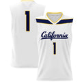Custom #1 White Basketball Shirt Top