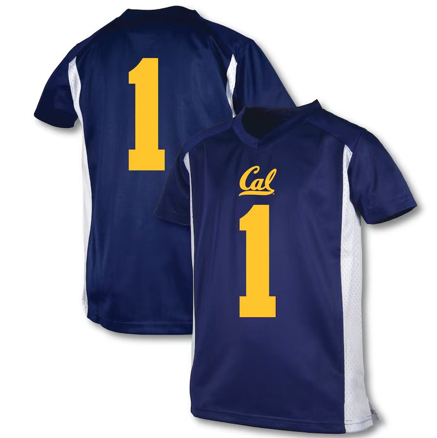 Custom #1 Blue CHI Football Shirt Top