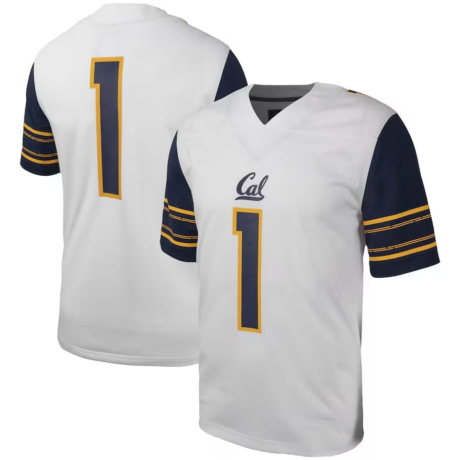 Custom #1 White CHI Football Shirt Top