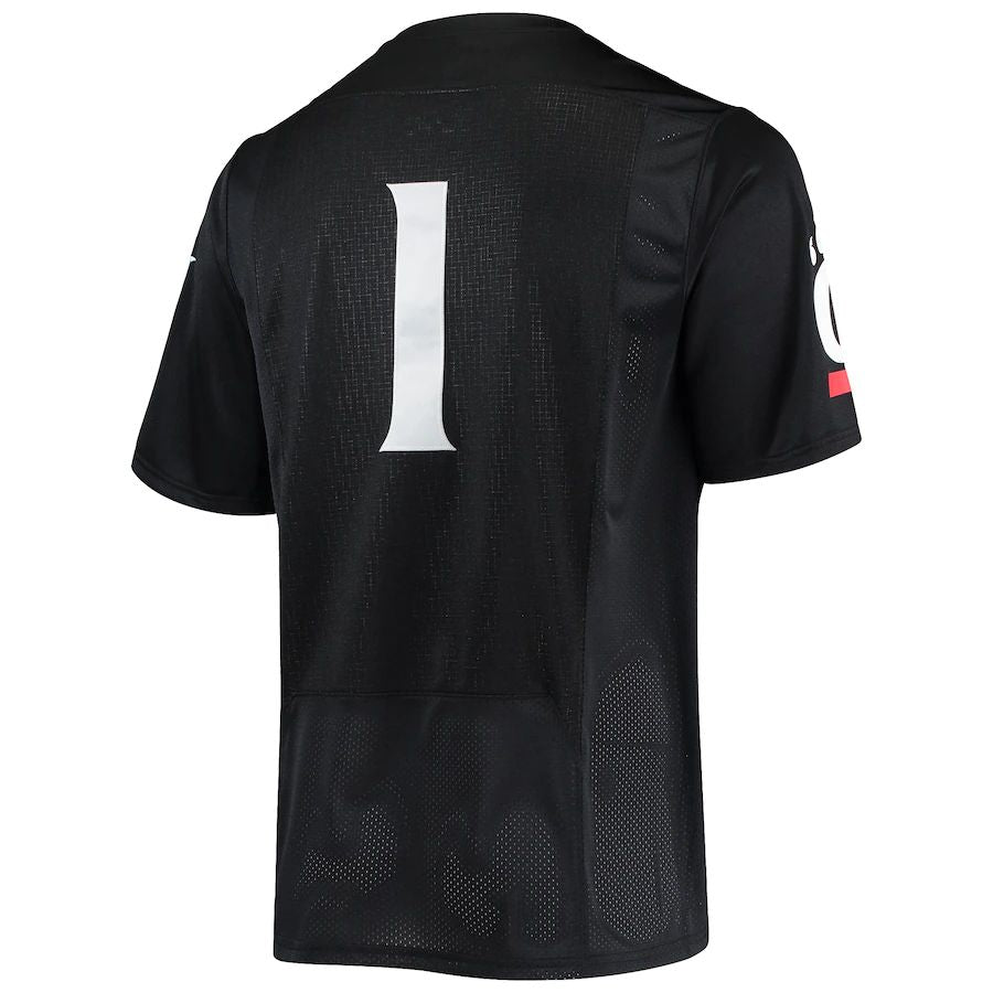 Custom #1 Black Football Shirt Top