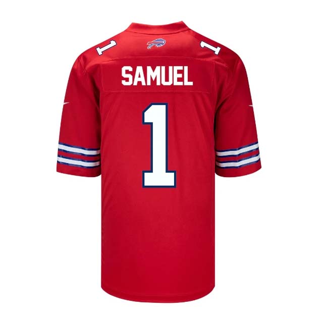 Custom #1 Red BUF Football Shirt Top