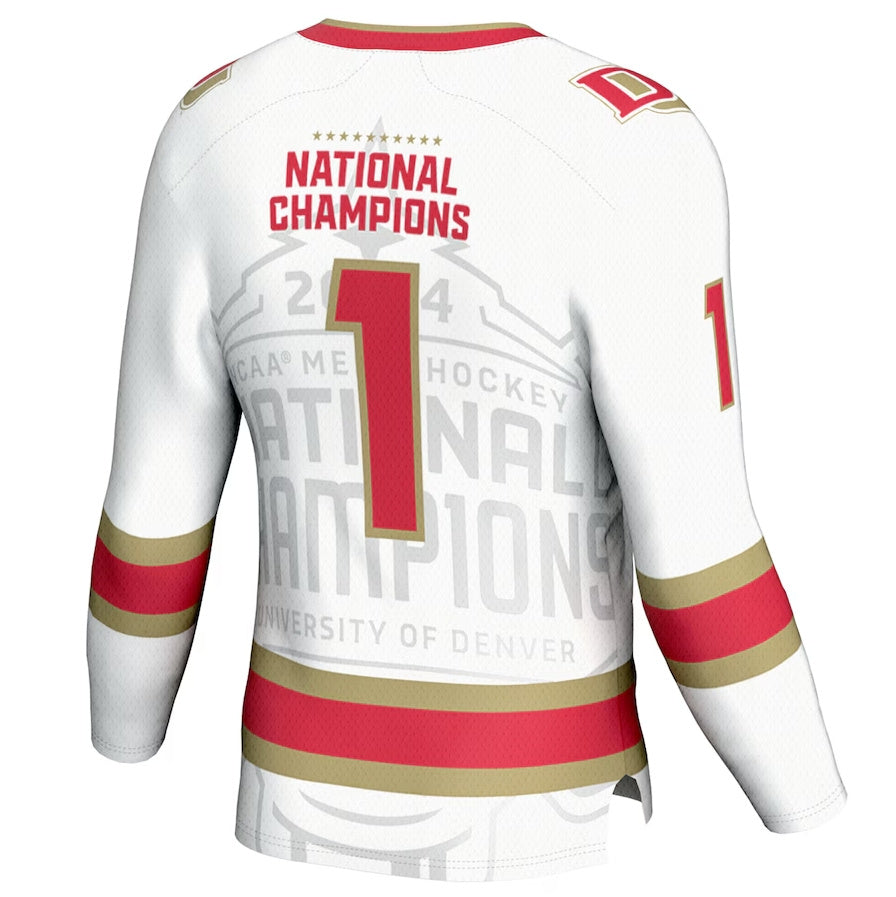 Custom #1 White 2024 Hockey Shirt Top