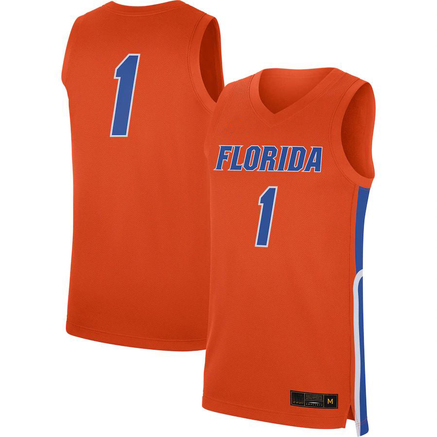 Custom #1 Orange Basketball Shirt Top