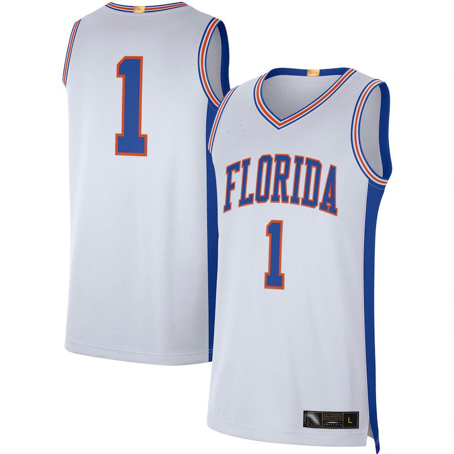 Custom #1 White Retro College Shirt Top