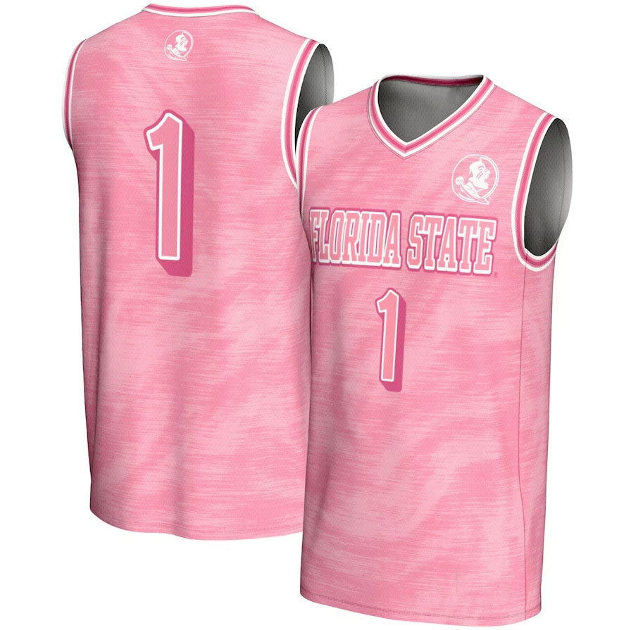 Custom #1 Pink Basketball Shirt Top