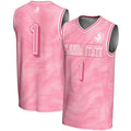Custom #1 Pink Basketball Shirt Top