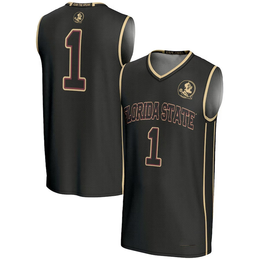 Custom #1 Black Basketball Shirt Top