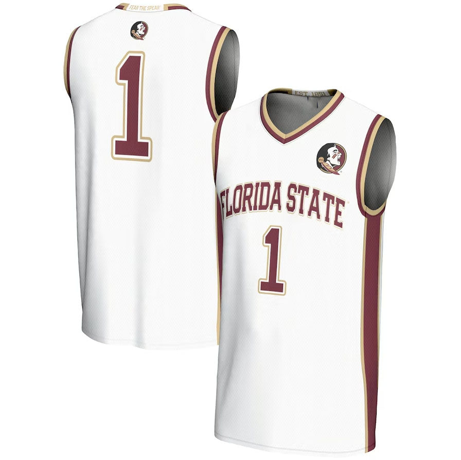 Custom #1 White Basketball Shirt Top