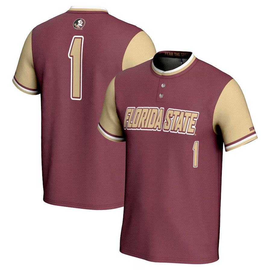 Custom #1 Garnet College Shirt Top