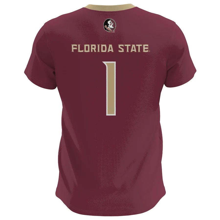 Custom #1 Garnet College Shirt Top