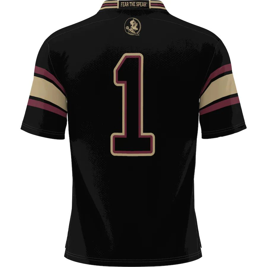 Custom #1 Black Football Shirt Top