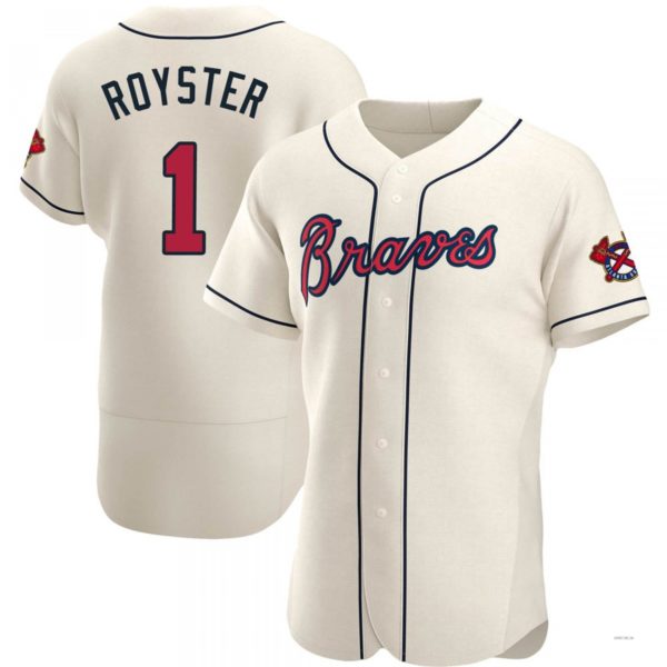 Custom #1 Cream ATL Baseball Shirt Top