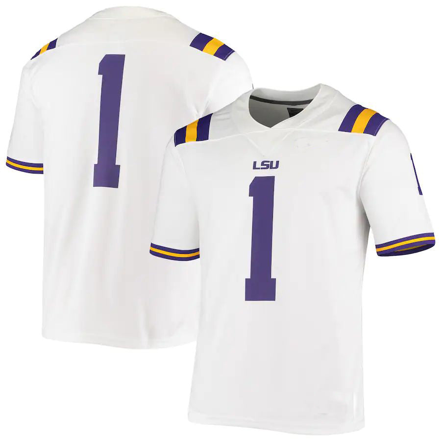 Custom #1 White Football Shirt Top