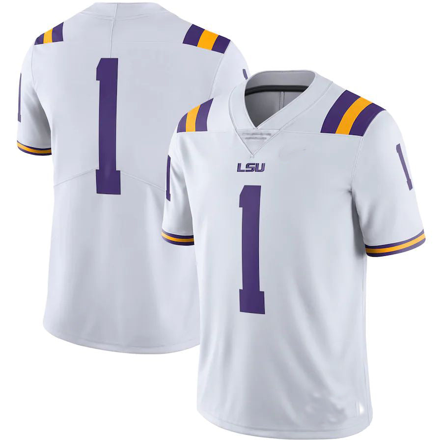 Custom #1 White Football Shirt Top